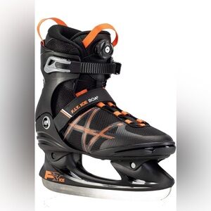 K2 Skate Mens F.I.T. Ice Skates - Boa Black Orange, Size 11 NEW in BOX